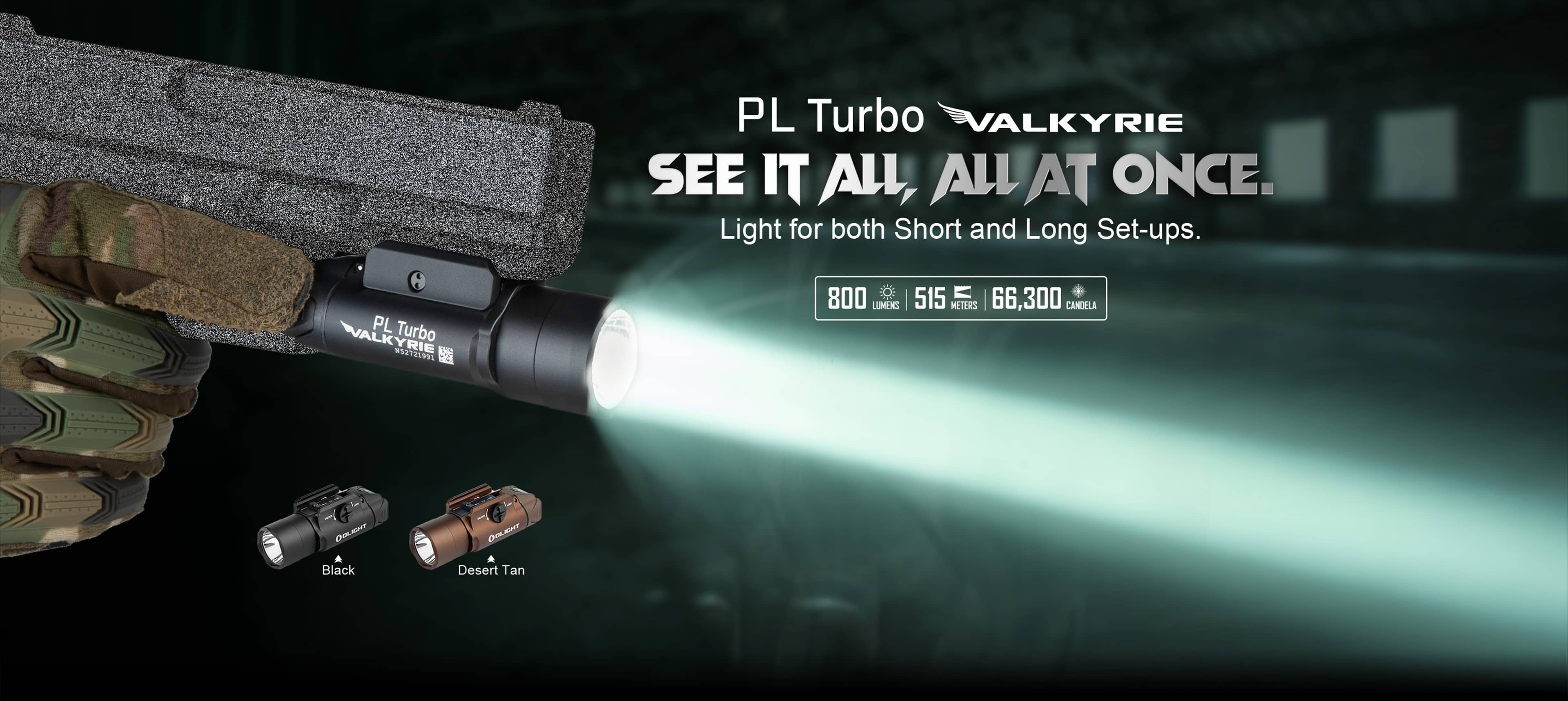 PL Turbo high power tactical light for short and long set-ups