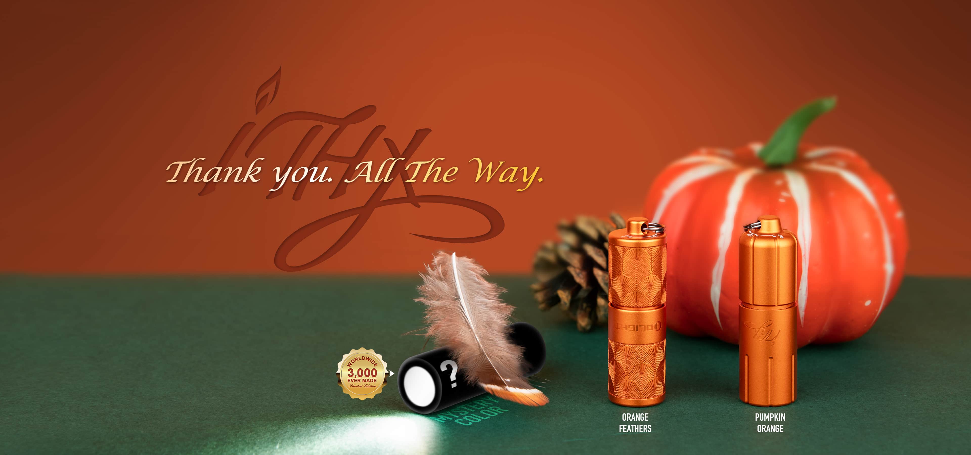 iTHX Pumpkin Orange Keychain EDC Flashlight Olight Store