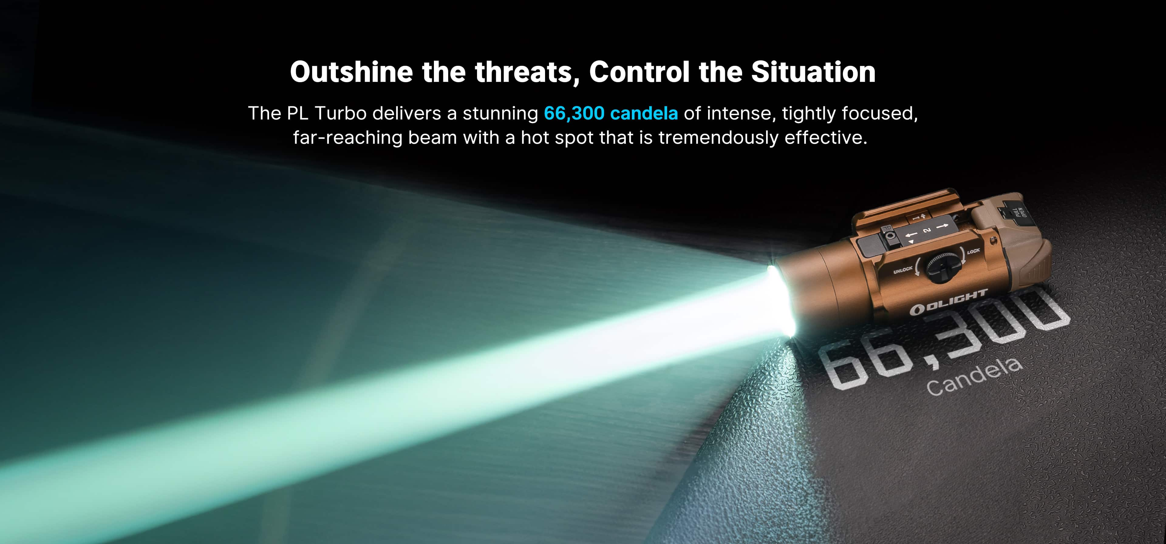 PL Turbo high power tactical light with 66,300 candela