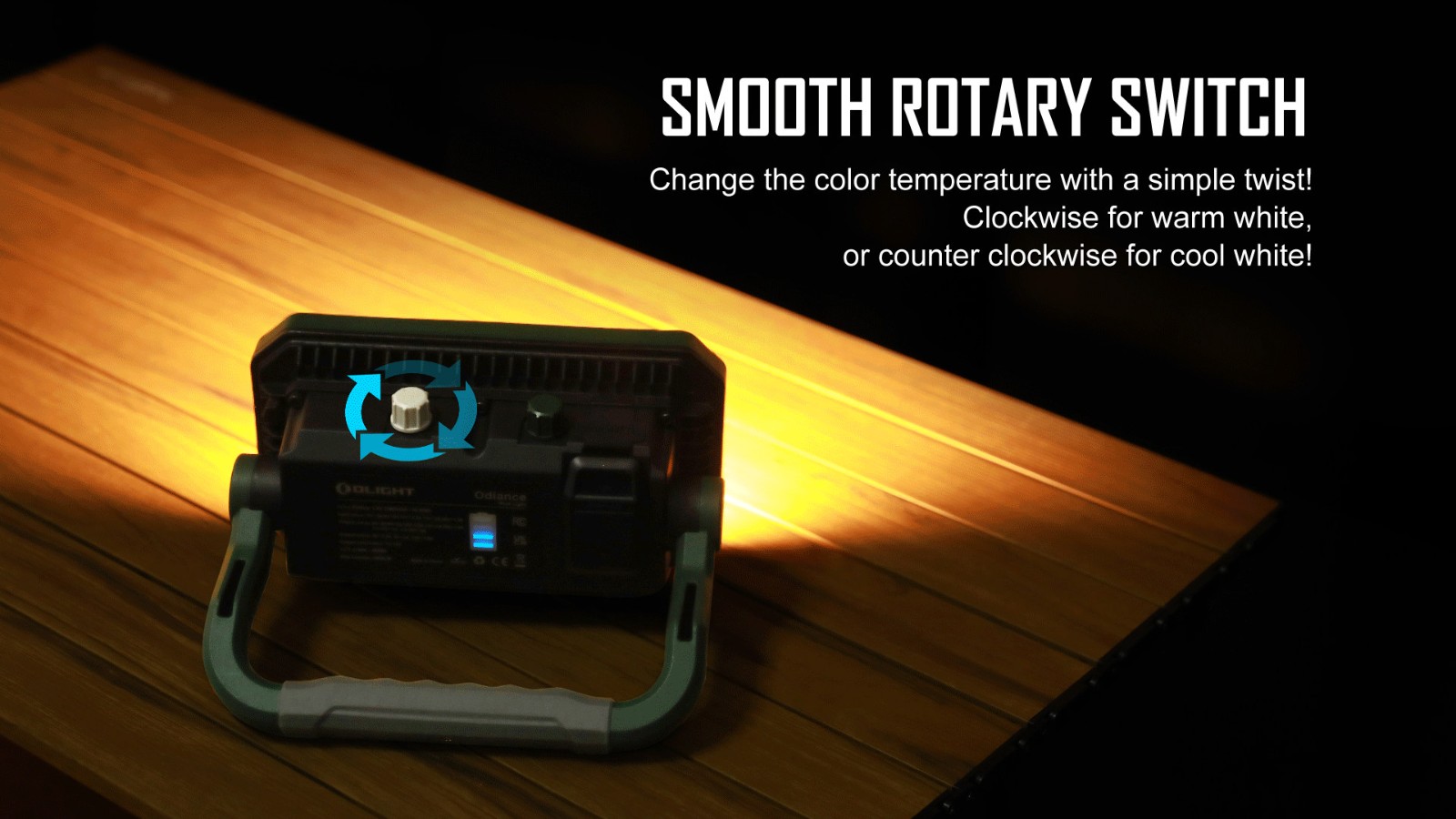 Odiance Uses A Smooth Rotary Switch To Quickly Change Color Temperature