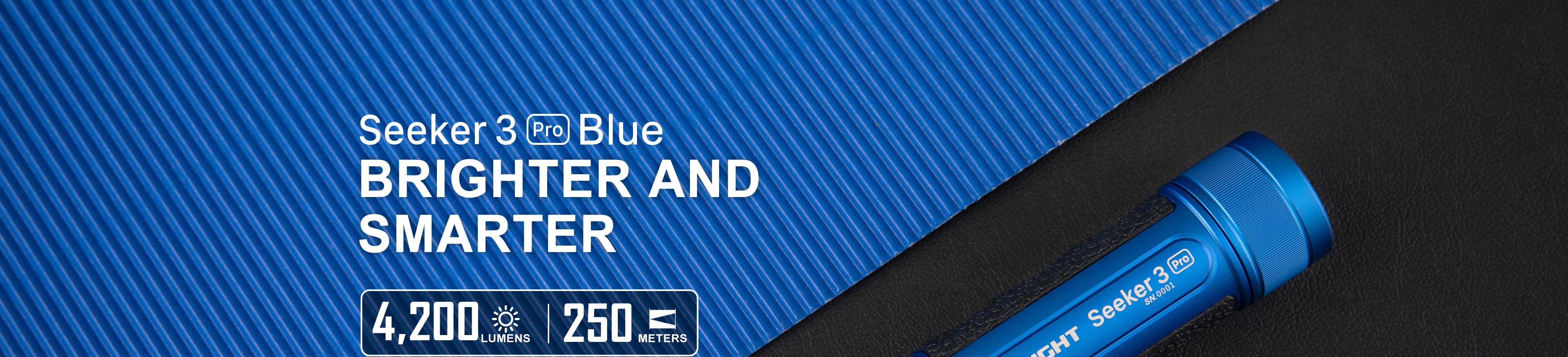 Seeker 3 Pro Blue Floodlight Flashlight Brighter And Smarter