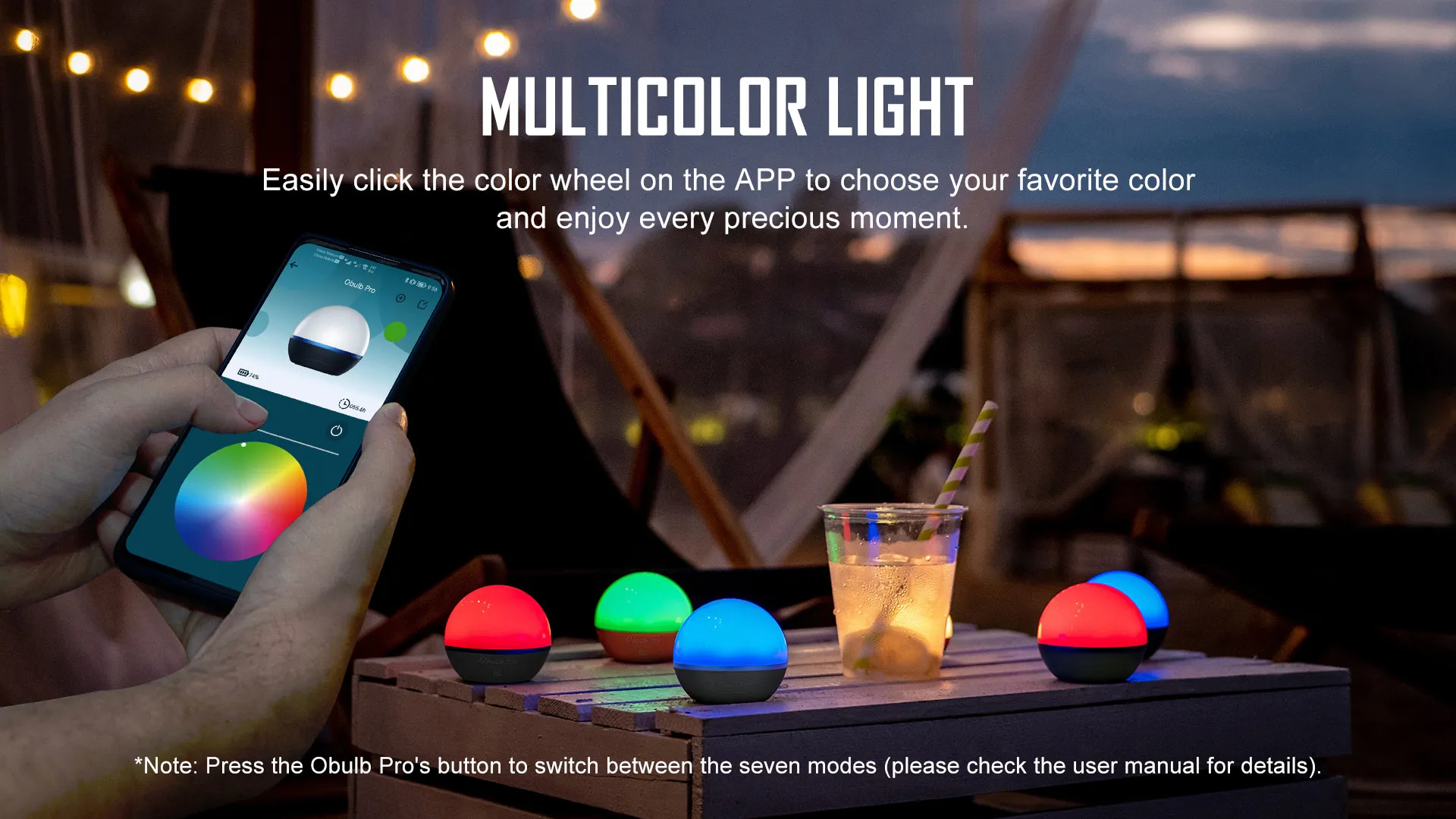 Obulb Pro Can Use The Mobile App To Choose The Color You Like