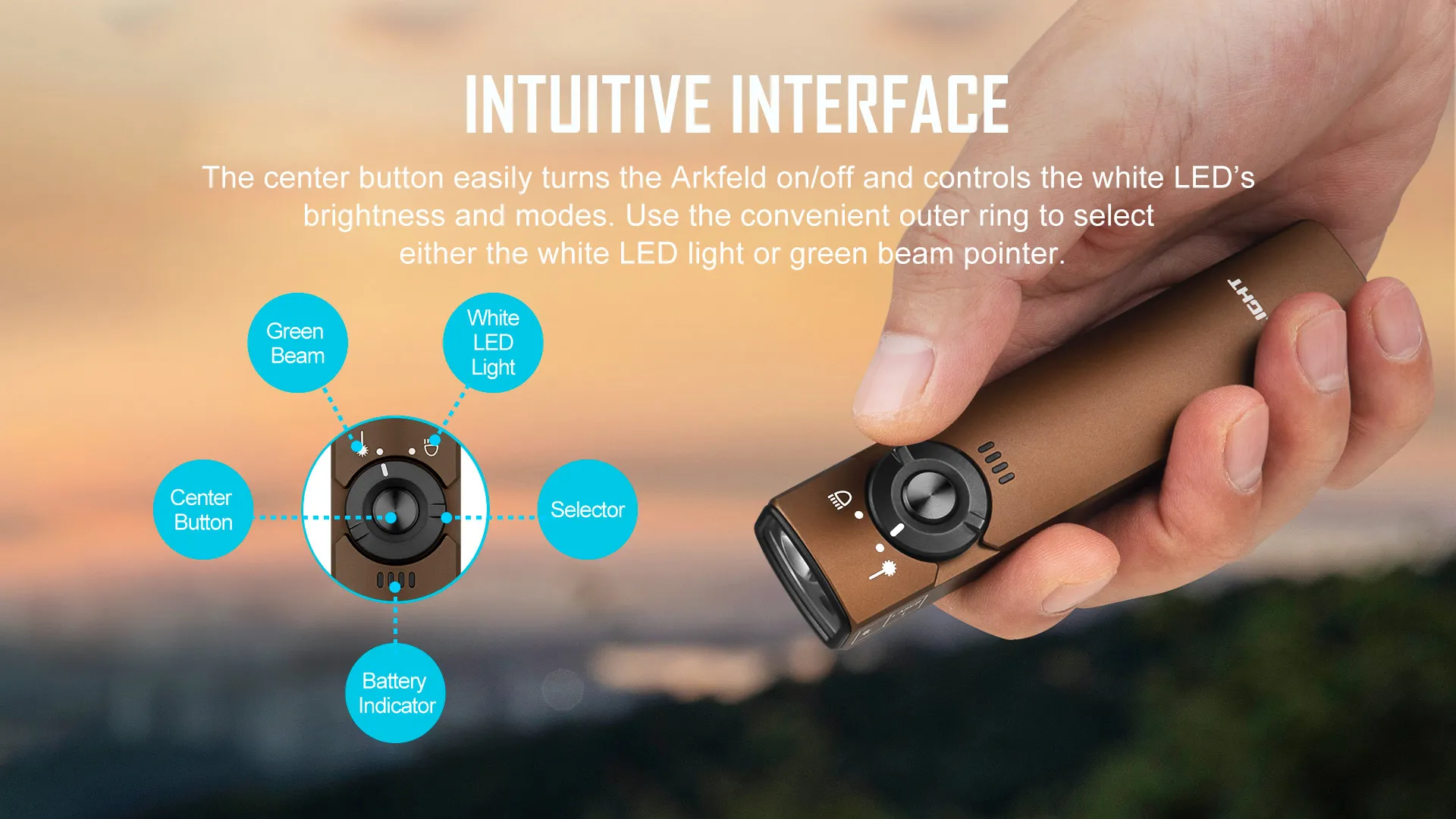 5 Brightness Levels Flat Flashlight With Memory Function